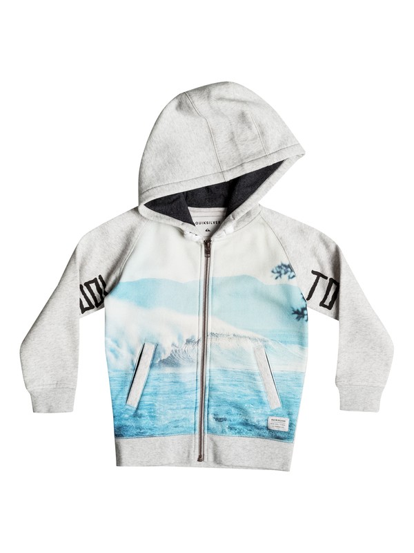 quiksilver, Photoprint - Sweat à capuche zippé, LIGHT GREY HEATHER (sgrh) 0 Photoprint - Sweat à capuche zippé EQKFT03153 Quiksilver