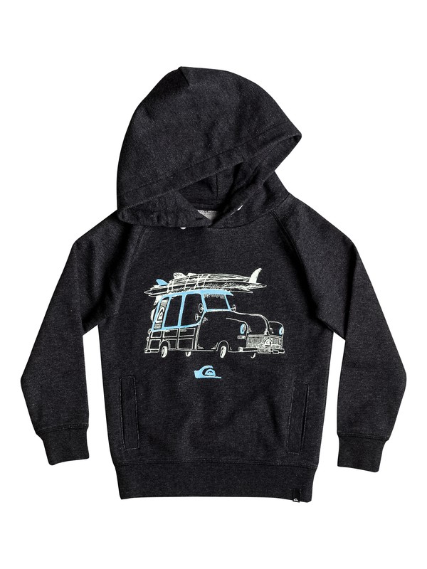 quiksilver, Tardy Car - Sweat à capuche, DARK GREY HEATHER (ktfh) 0 Tardy Car - Sweat à capuche Noir EQKFT03182 Quiksilver