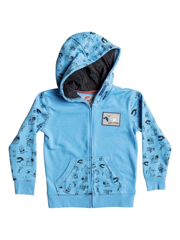 quiksilver, Quiksilver Dog - Sweat à capuche zippé, BONNIE BLUE (bjb0) 0 Quiksilver Dog - Sweat à capuche zippé Bleu EQKFT03183 Quiksilver