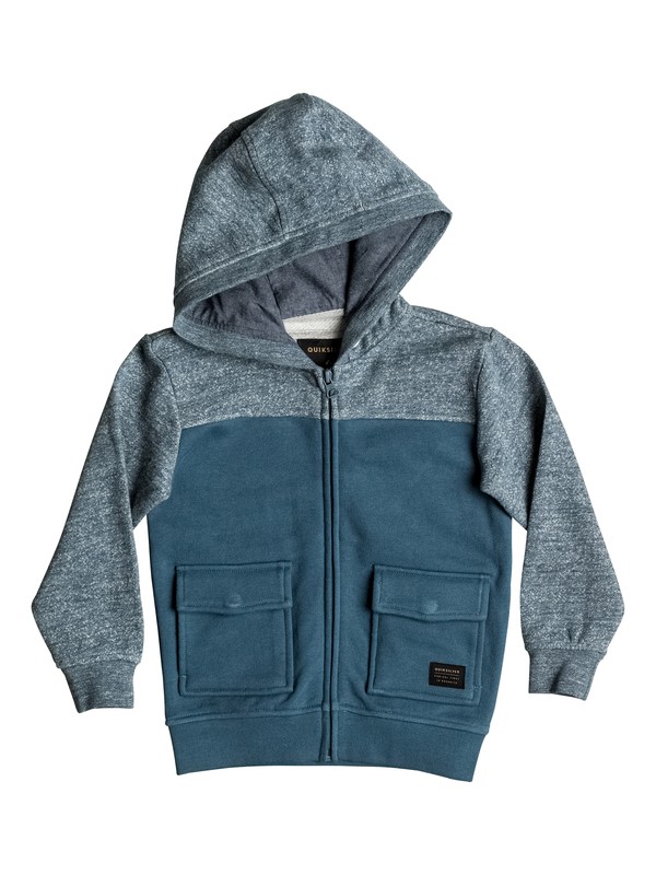 quiksilver, Civil Aire - Sweat à capuche zippé, INDIAN TEAL HEATHER (bqkh) 0 Civil Aire - Sweat à capuche zippé Bleu EQKFT03195 Quiksilver