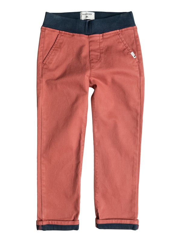 quiksilver, Krandy Contrast - Pantalon chino, BARN RED (rqj0) 0 Krandy Contrast - Pantalon chino Rouge EQKNP03031 Quiksilver