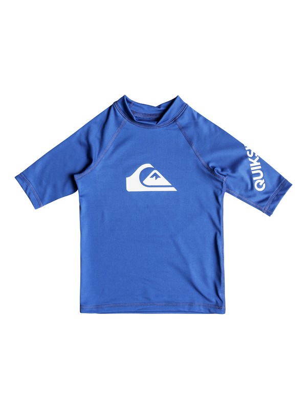 quiksilver, Boys 2 - 7 All Time Short Sleeve UPF 50 Rashguard, ELECTRIC BLUE (bpb0) 0 Boys 2 - 7 All Time Short Sleeve UPF 50 Rashguard Blue EQKWR03019 Quiksilver