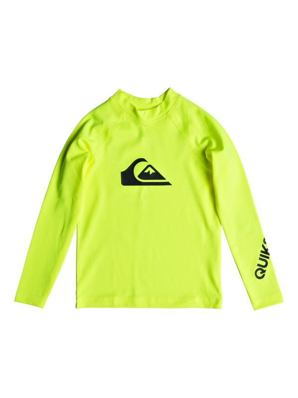 quiksilver, All Time - Lycra manches longues UPF 50, SAFTEY YELLOW (ggp0) 0 All Time - Lycra manches longues UPF 50 Vert EQKWR03020 Quiksilver