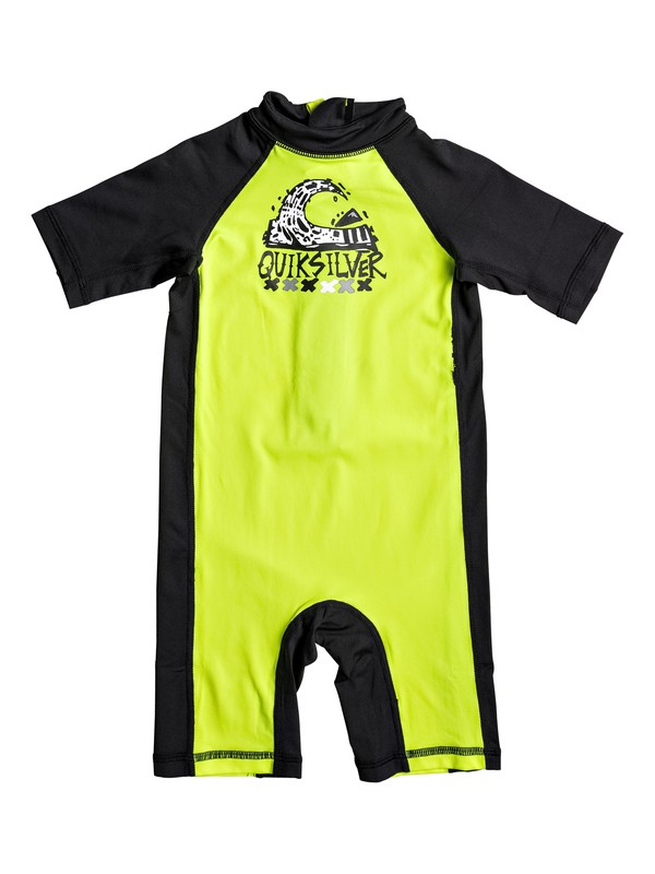 quiksilver, Bubble Spring - Lycra une pièce manches courtes UPF 50, SAFETY YELLOW/ BLACK (xggk) 0 Bubble Spring - Lycra une pièce manches courtes UPF 50 Vert EQKWR03021 Quiksilver