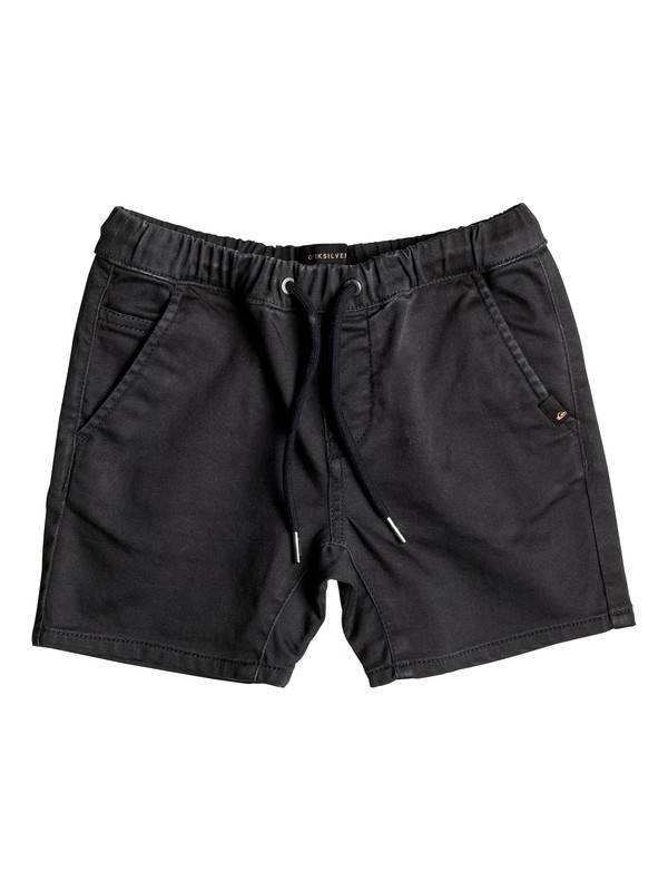 quiksilver, Fonic - Short en sergé, TARMAC (kta0) 0 Fonic - Short en sergé Noir EQKWS03084 Quiksilver