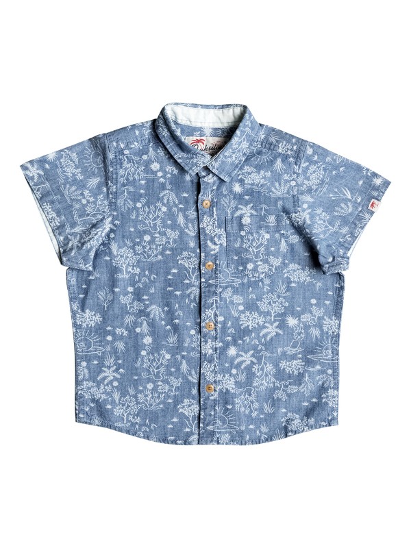 quiksilver, Bloom Field Diver - Chemise à manches courtes, INDIGO PYRAMID (bnd6) 0 Bloom Field Diver - Chemise à manches courtes Bleu EQKWT03105 Quiksilver