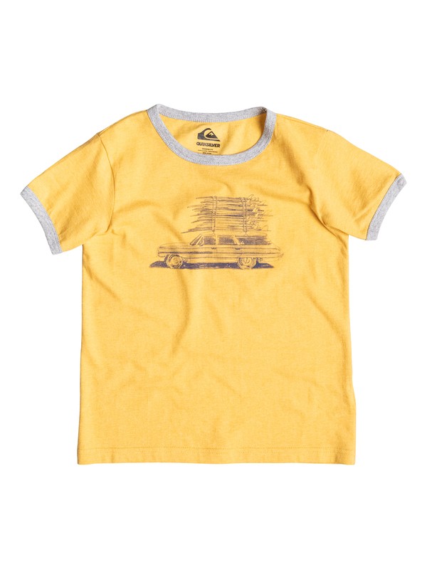 quiksilver, Heather Board Wagon - T-shirt, SAMOAN SUN HEATHER (yzfh) 0 Heather Board Wagon - T-shirt Jaune EQKZT03057 Quiksilver