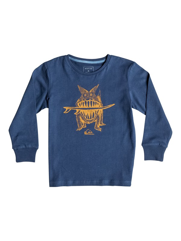 quiksilver, Carbon Brun'S Dog - Tee-Shirt à manches longues, DARK DENIM (brq0) 0 Carbon Brun'S Dog - Tee-Shirt à manches longues Bleu EQKZT03072 Quiksilver