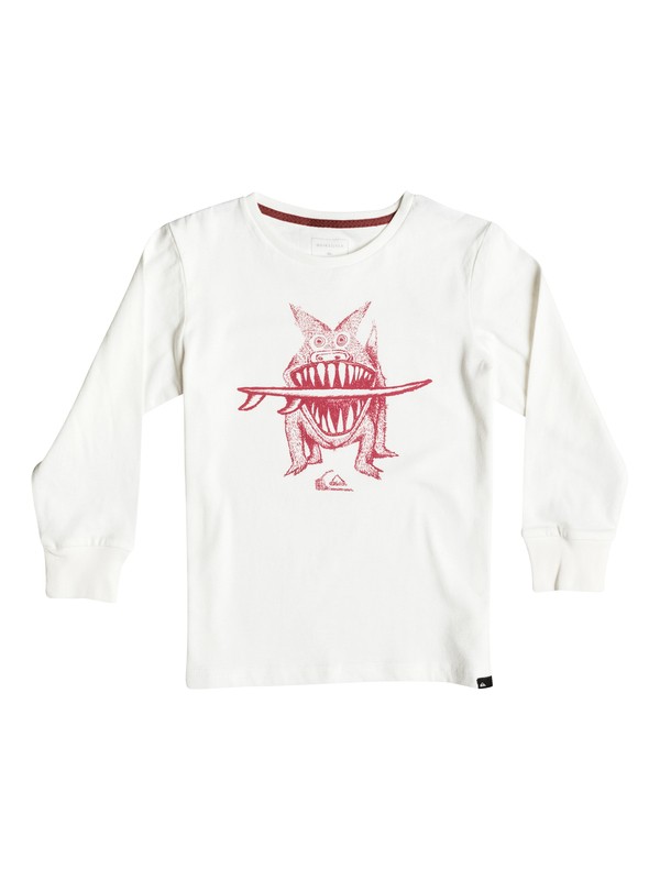 quiksilver, Carbon Brun'S Dog - Tee-Shirt à manches longues, SNOW WHITE (wbk0) 0 Carbon Brun'S Dog - Tee-Shirt à manches longues Blanc EQKZT03072 Quiksilver