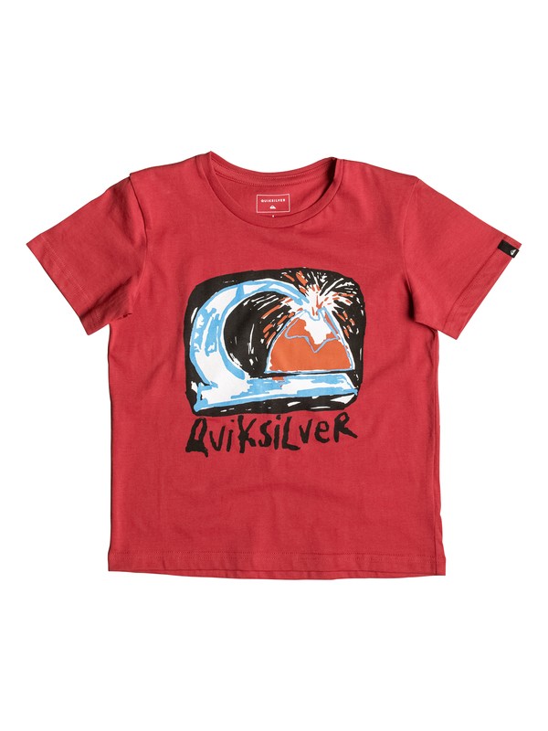 quiksilver, Classic Magic Volcano - Tee-Shirt, CARDINAL (rpe0) 0 Classic Magic Volcano - Tee-Shirt Rouge EQKZT03080 Quiksilver