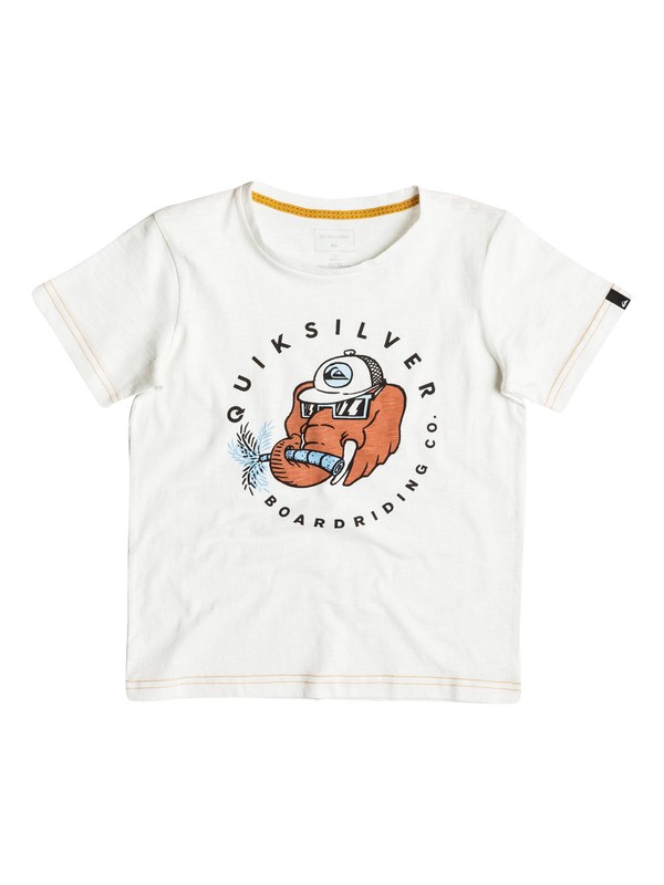 quiksilver, Slub Bobo - Tee-Shirt, SNOW WHITE (wbk0) 0 Slub Bobo - Tee-Shirt Blanc EQKZT03083 Quiksilver