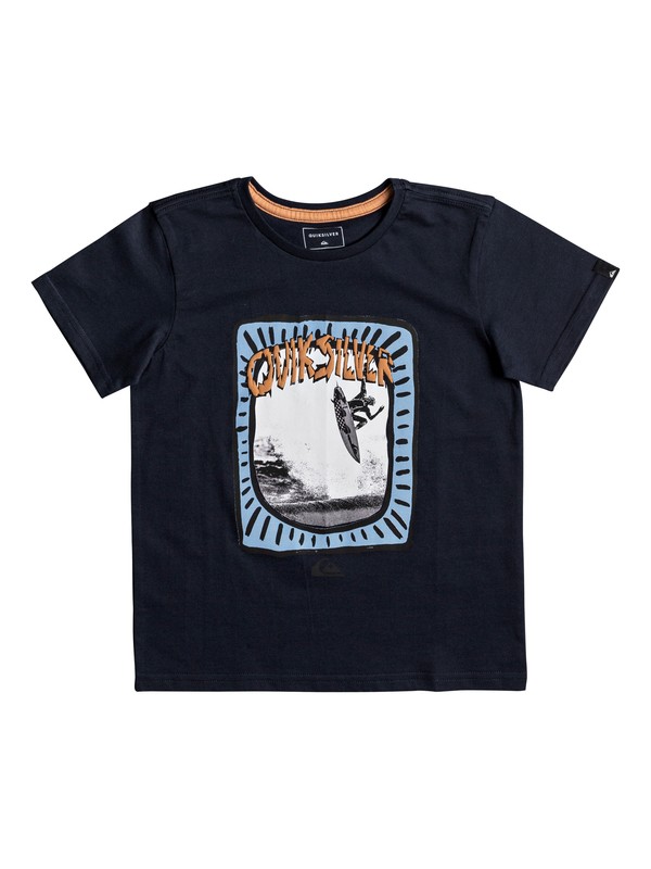 quiksilver, Classic Hulu Pena - T Shirt col rond, NAVY BLAZER (byj0) 0 Classic Hulu Pena - T Shirt col rond Bleu EQKZT03193 Quiksilver