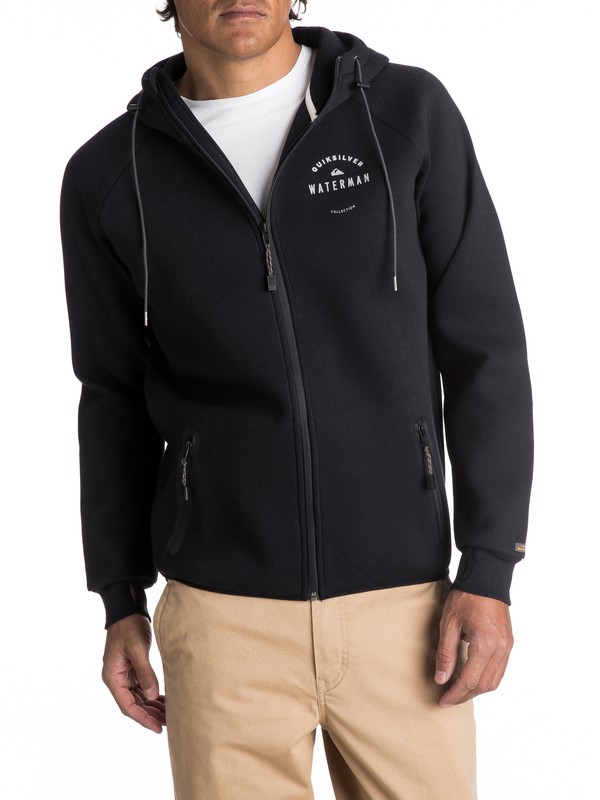 quiksilver, Waterman Trackmaster - Sweat à capuche zippé déperlant, BLACK (kvj0) 0 Waterman Trackmaster - Sweat à capuche zippé déperlant EQMFT03002 Quiksilver