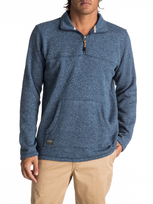 quiksilver, Waterman Mormont 3/4 Zip Sweatshirt, ENSIGN BLUE (brd0) 0 Waterman Mormont 3/4 Zip Sweatshirt Blue EQMFT03003 Quiksilver