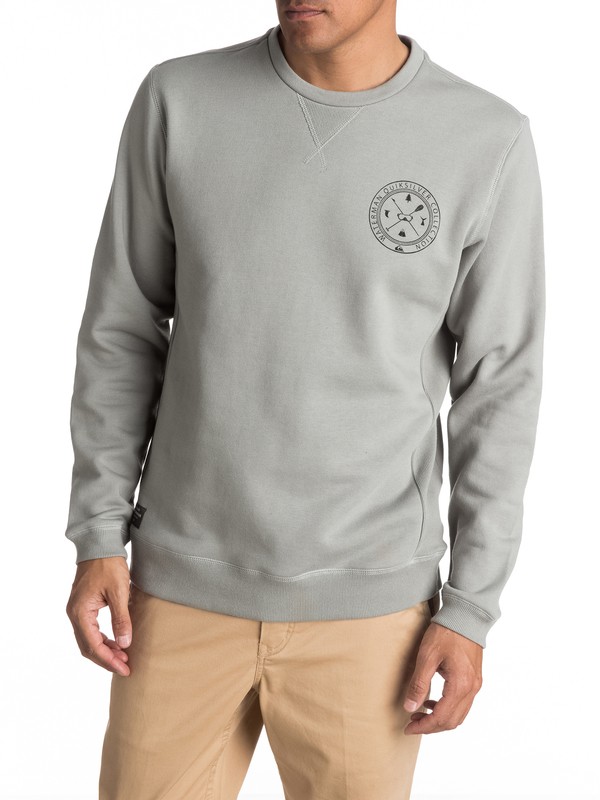 quiksilver, Waterman Pop The Bell Sweatshirt, GREY (slr0) 0 Waterman Pop The Bell Sweatshirt Grey EQMFT03005 Quiksilver