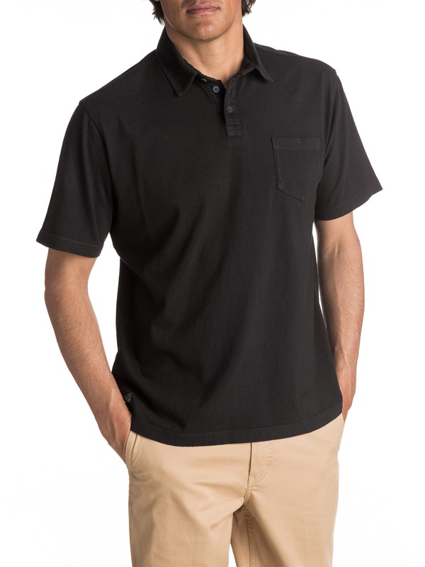 quiksilver, Waterman Strolo Polo Shirt, BLACK STROLO (kvj3) 0 Waterman Strolo Polo Shirt Black EQMKT03015 Quiksilver