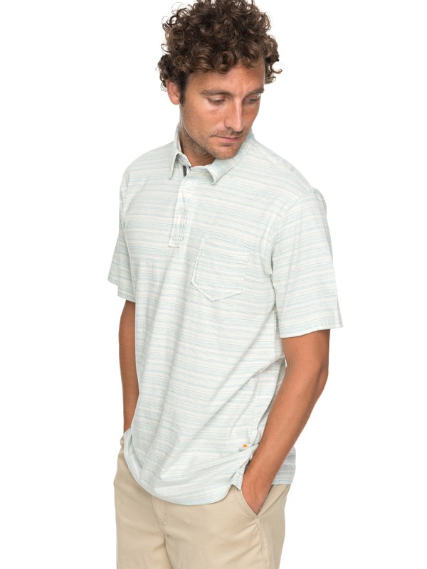 quiksilver, Waterman Sand Dollar Polo Shirt, BLUE MOON SAND DOLLAR (blp3) 0 Waterman Sand Dollar Polo Shirt Blue EQMKT03025 Quiksilver