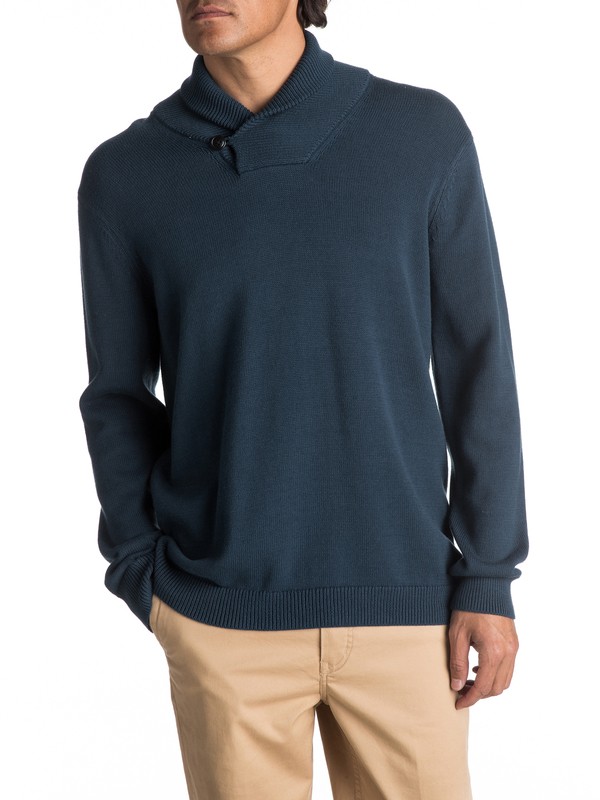quiksilver, Waterman Warm Winds - Pull col châle, MAJOR BLUE WARM WINDS (bsm3) 0 Waterman Warm Winds - Pull col châle Bleu EQMSW03004 Quiksilver