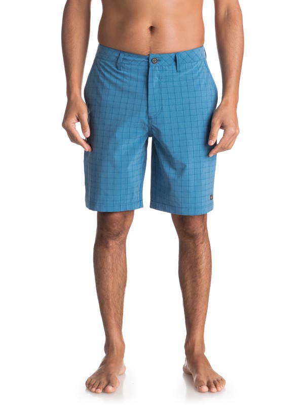 quiksilver, Waterman Vagabond Plaid Amphibian Shorts, DEEP WATER (bpd0) 0 Waterman Vagabond Plaid Amphibian Shorts Blue EQMWS03051 Quiksilver
