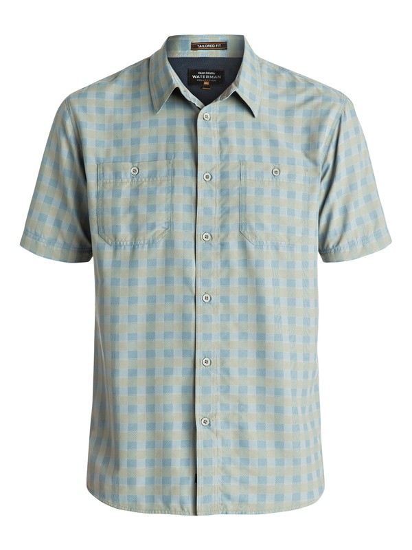 quiksilver, Waterman Wake - Chemise à manches courtes, SHADOW (gjk0) 0 Waterman Wake - Chemise à manches courtes Vert EQMWT03007 Quiksilver