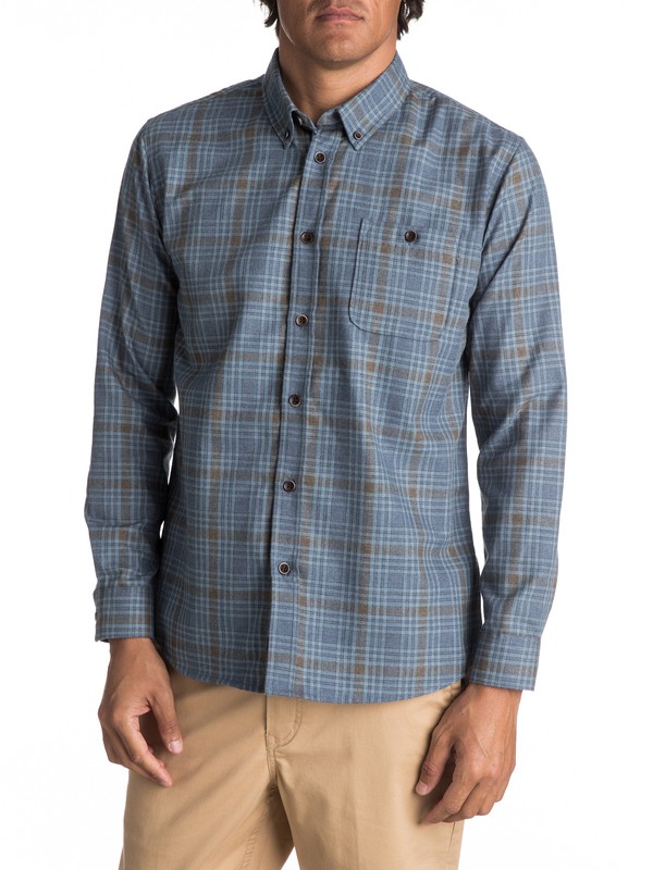 quiksilver, Waterman Cortez Straight - Chemise à manches longues, ESTATE BLUE CORTEZ STRAIGHT (bsw1) 0 Waterman Cortez Straight - Chemise à manches longues Bleu EQMWT03038 Quiksilver