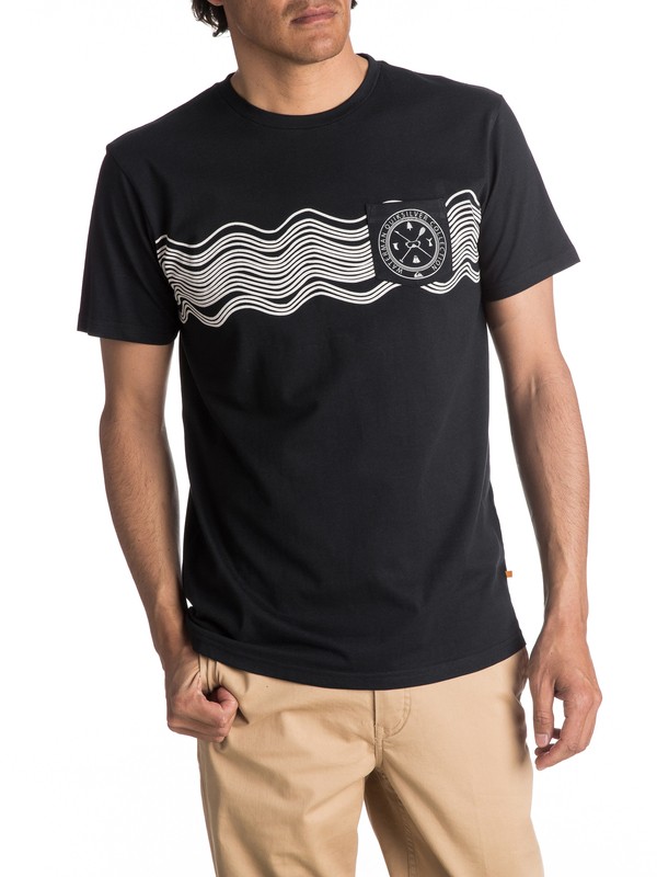 quiksilver, Waterman Sonic Waves - T Shirt col rond, BLACK (kvj0) 0 Waterman Sonic Waves - T Shirt col rond EQMZT03021 Quiksilver