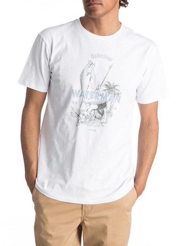 quiksilver, Waterman Wife Goals - T Shirt col rond, WHITE (wbb0) 0 Waterman Wife Goals - T Shirt col rond Blanc EQMZT03023 Quiksilver