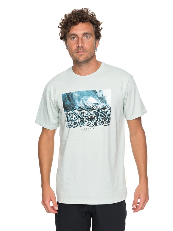 quiksilver, Waterman No Ko Loko - T Shirt col rond, MISTY BLUE (bep0) 0 Waterman No Ko Loko - T Shirt col rond Bleu EQMZT03069 Quiksilver
