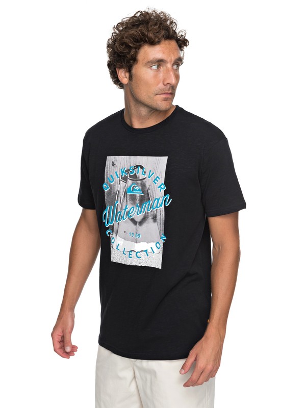 quiksilver, Waterman Da Water - T Shirt col rond, BLACK (kvj0) 0 Waterman Da Water - T Shirt col rond Noir EQMZT03073 Quiksilver