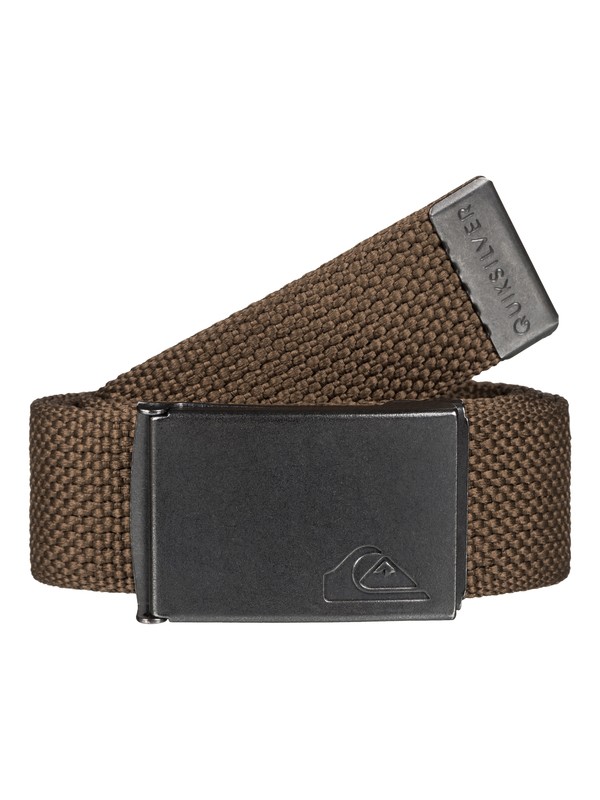 quiksilver, Principle Webbing Belt, CUB (cpv0) 0 Principle Webbing Belt Brown EQYAA03289 Quiksilver