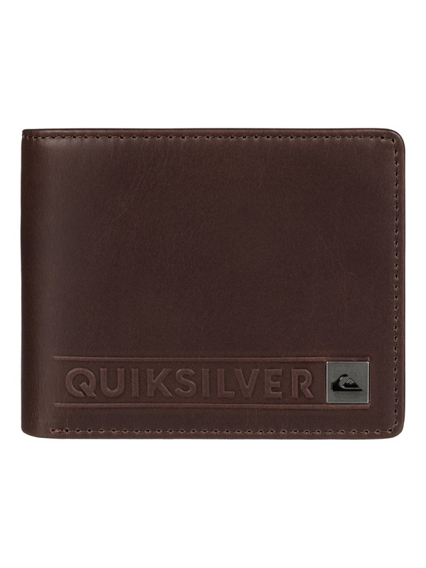 quiksilver, Mack Leather Wallet, CHOCOLATE (ctk0) 0 Mack Leather Wallet EQYAA03312 Quiksilver