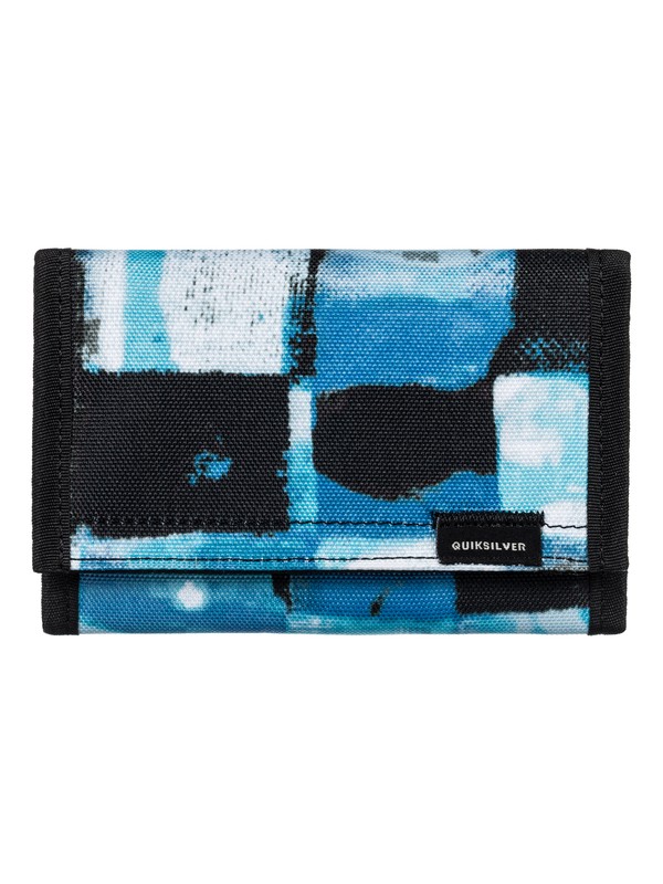 quiksilver, The Everydaily - Tri-Fold Wallet, TURKISH SEA RESIN CHECK (bqs6) 0 The Everydaily - Tri-Fold Wallet Blue EQYAA03530 Quiksilver