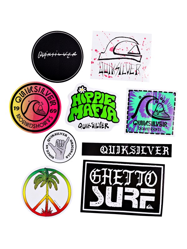 quiksilver, Quiksilver - Autocollants, BLACK (kvj0) 0 Quiksilver - Autocollants Noir EQYAA03576 Quiksilver