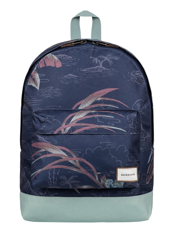 quiksilver, Everyday Poster - Medium Backpack, BP PARROT JUNGLE NAVY (byj8) 0 Everyday Poster - Medium Backpack Blue EQYBP03277 Quiksilver