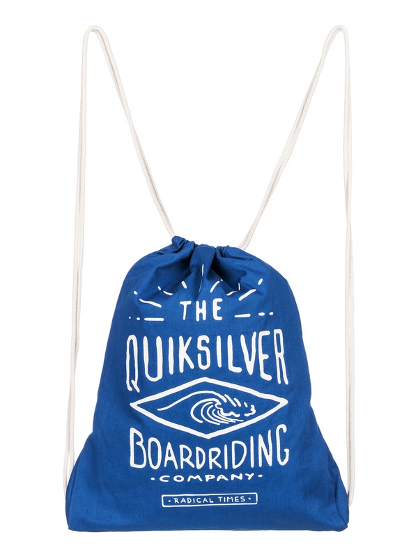 quiksilver, Acai Cotton - Drawstring Backpack, ESTATE BLUE (bsw0) 0 Acai Cotton - Drawstring Backpack EQYBP03333 Quiksilver