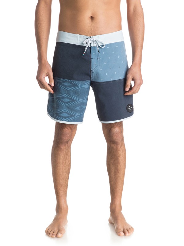 quiksilver, Quad Block Scallop 18" - Boardshort, NAVY BLAZER (byj0) 0 Quad Block Scallop 18" - Boardshort EQYBS03473 Quiksilver