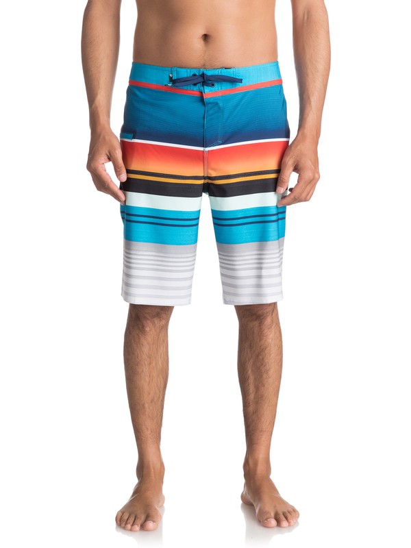 quiksilver, Everyday Stripe Vee 21" Boardshorts, CHERRY TOMATO (nnj6) 0 Everyday Stripe Vee 21" Boardshorts Orange EQYBS03575 Quiksilver