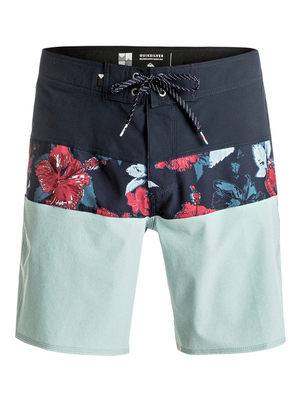 quiksilver, Panel Blocked Vee 19" - Boardshort, STONE BLUE (bhy6) 0 Panel Blocked Vee 19" - Boardshort Bleu EQYBS03632 Quiksilver