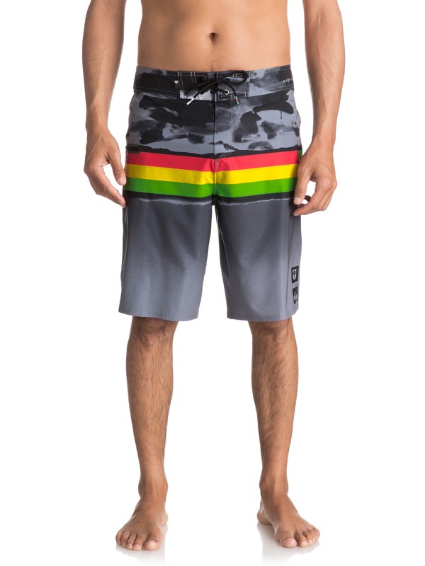 quiksilver, Men's Blocked Resin Hawaii 21" Boardshorts, BLACK (kvj6) 0 Men's Blocked Resin Hawaii 21" Boardshorts Black EQYBS03815 Quiksilver