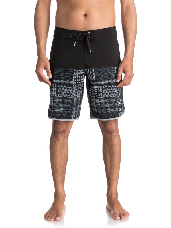 quiksilver, Men's The Scallop Hawaii 20" Boardshorts, BLACK (kvj6) 0 Men's The Scallop Hawaii 20" Boardshorts Black EQYBS03818 Quiksilver
