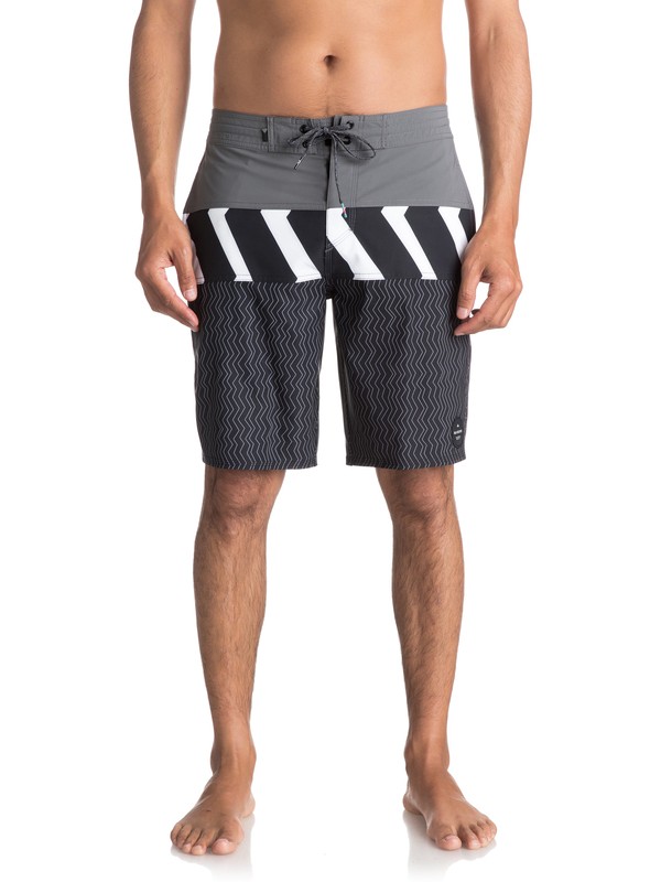 quiksilver, Men's Zigzag Blocked 20" Boardshorts, IRON GATE (kzm6) 0 Men's Zigzag Blocked 20" Boardshorts Black EQYBS03831 Quiksilver