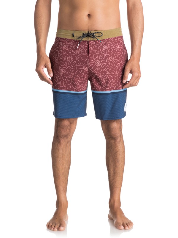 quiksilver, Men's Electric Hippy 18" Beachshorts, APPLE BUTTER (cph6) 0 Men's Electric Hippy 18" Beachshorts Brown EQYBS03837 Quiksilver