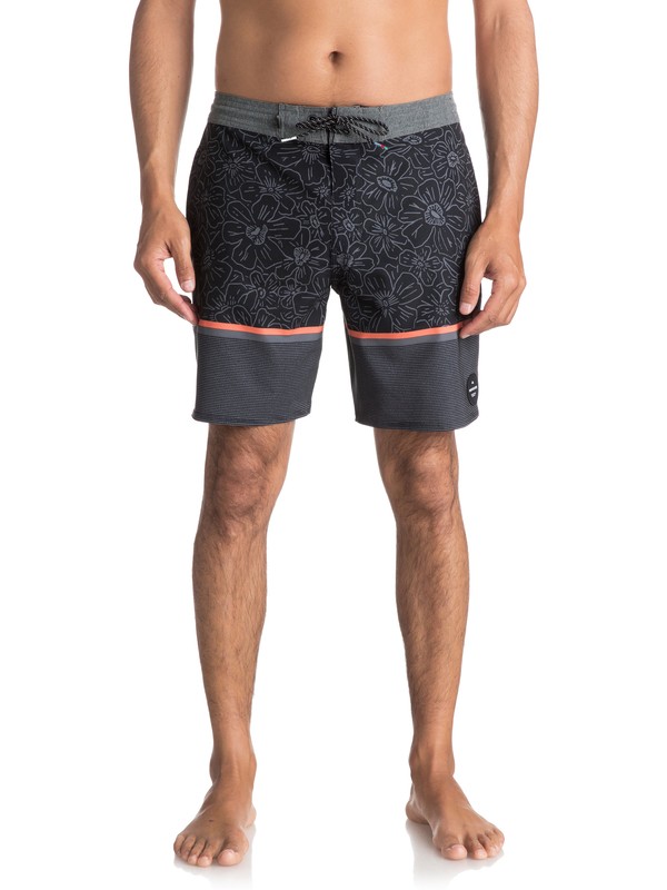 quiksilver, Men's Electric Hippy 18" Beachshorts, BLACK (kvj6) 0 Men's Electric Hippy 18" Beachshorts Black EQYBS03837 Quiksilver