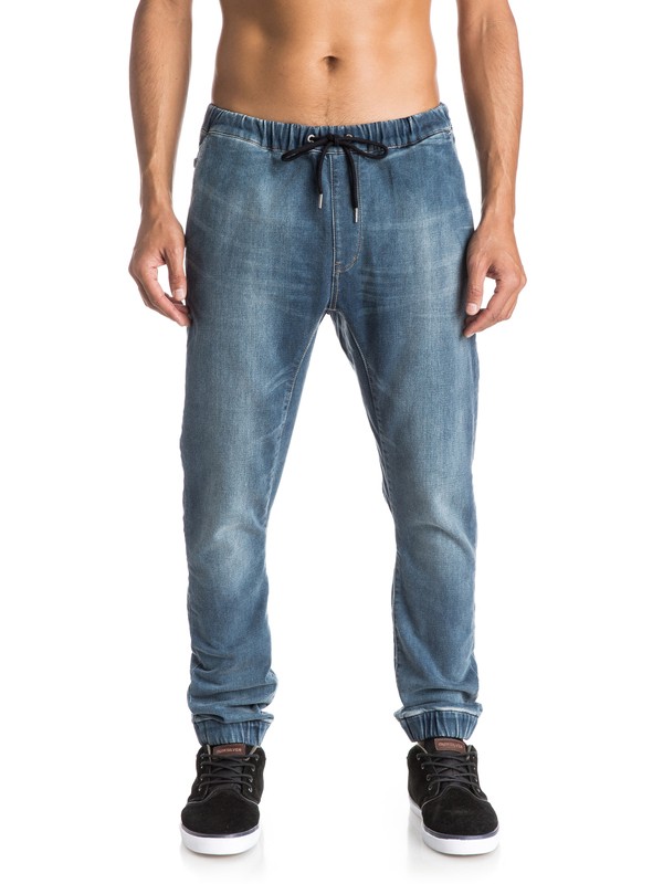 quiksilver, Fonic Denim Fleece - Jean slim, WORN WASH (bnqw) 0 Fonic Denim Fleece - Jean slim EQYDP03193 Quiksilver