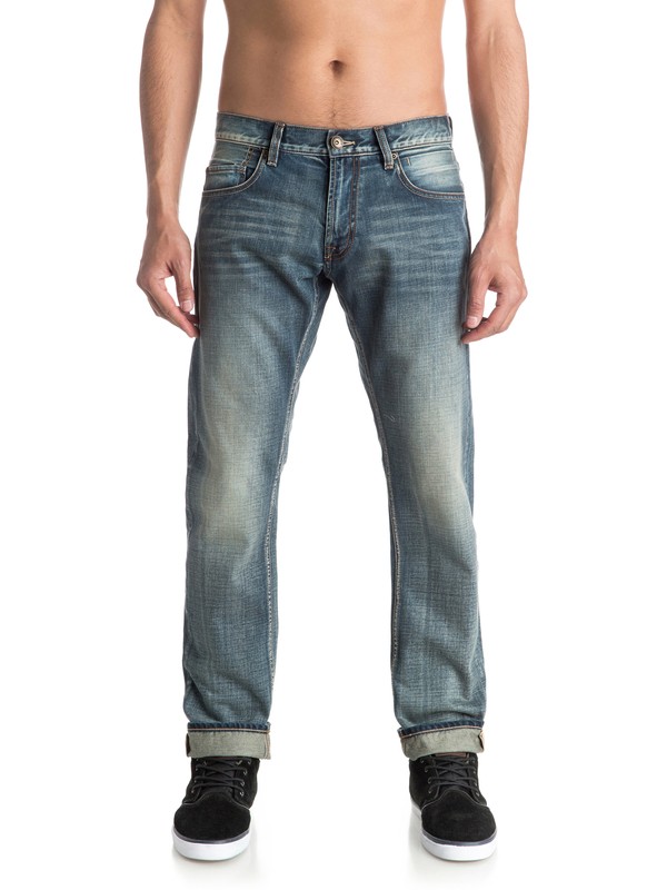 quiksilver, Revolver Vintage Cracked 32" - Vaqueros De Corte Recto, VINTAGE CRACKED (bqkw) 0 Revolver Vintage Cracked 32" - Vaqueros De Corte Recto Azul EQYDP03218 Quiksilver
