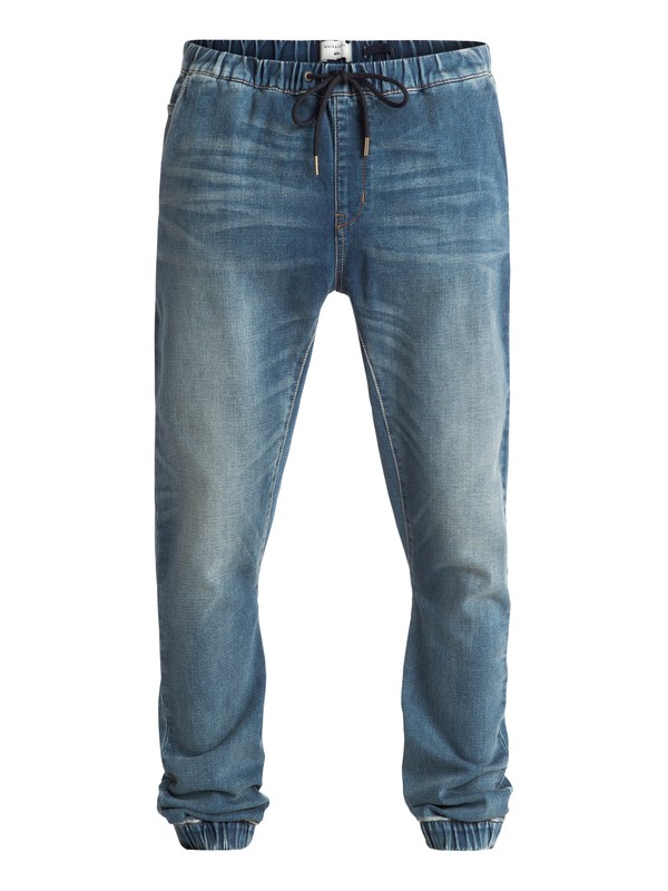 quiksilver, Fonic Stormy Blue - Pantalón De Chandal Vaquero Corte Pitillo, STORMY BLUE (bqkw) 0 Fonic Stormy Blue - Pantalón De Chandal Vaquero Corte Pitillo Azul EQYDP03230 Quiksilver