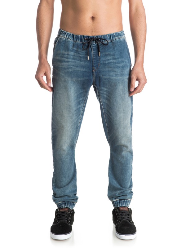 quiksilver, Fonic Stormy Blue - Pantalón De Chandal Vaquero Corte Pitillo, STORMY BLUE (bqkw) 0 Fonic Stormy Blue - Pantalón De Chandal Vaquero Corte Pitillo Azul EQYDP03230 Quiksilver