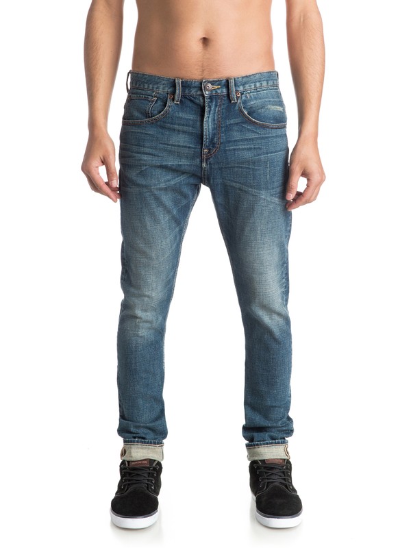 quiksilver, Low Bridge Blue Damaged 32" - Vaqueros Corte Pitillo, BLUE DAMAGED (bjnw) 0 Low Bridge Blue Damaged 32" - Vaqueros Corte Pitillo Azul EQYDP03236 Quiksilver