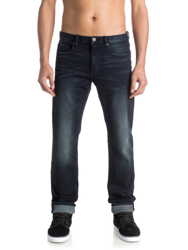 quiksilver, Revolver Dark Blue 34" - Vaqueros De Corte Recto, DARK BLUE (ktpw) 0 Revolver Dark Blue 34" - Vaqueros De Corte Recto Negro EQYDP03259 Quiksilver