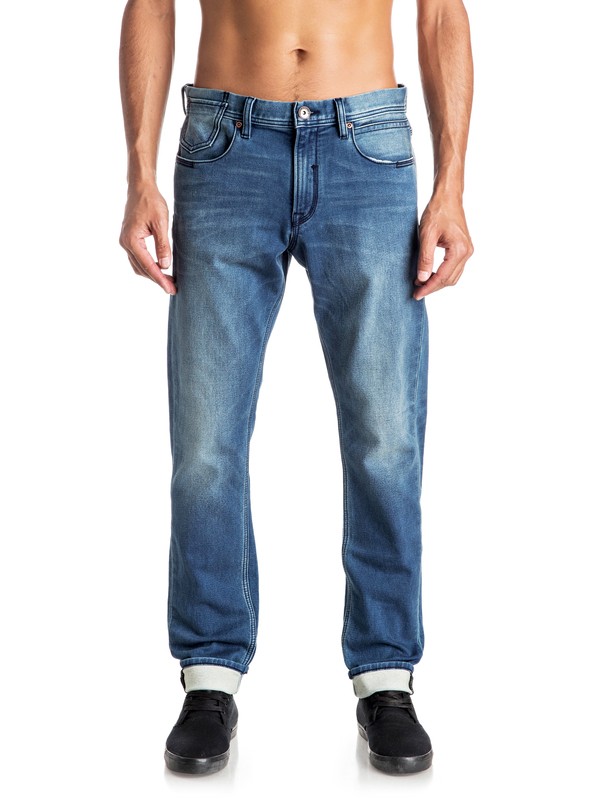 quiksilver, Biscanson - Jean coupe droite slim, TRUE BLUE (brqw) 0 Biscanson - Jean coupe droite slim EQYDP03304 Quiksilver